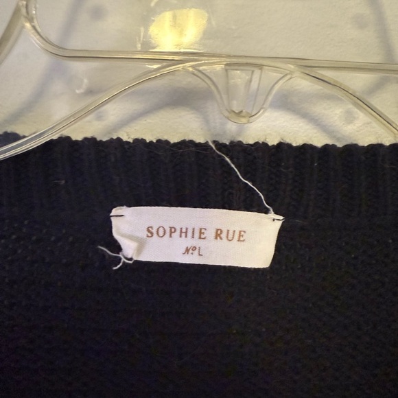 Sophie Rue Black and Brown Crew Neck Sweater - Picture 2 of 4